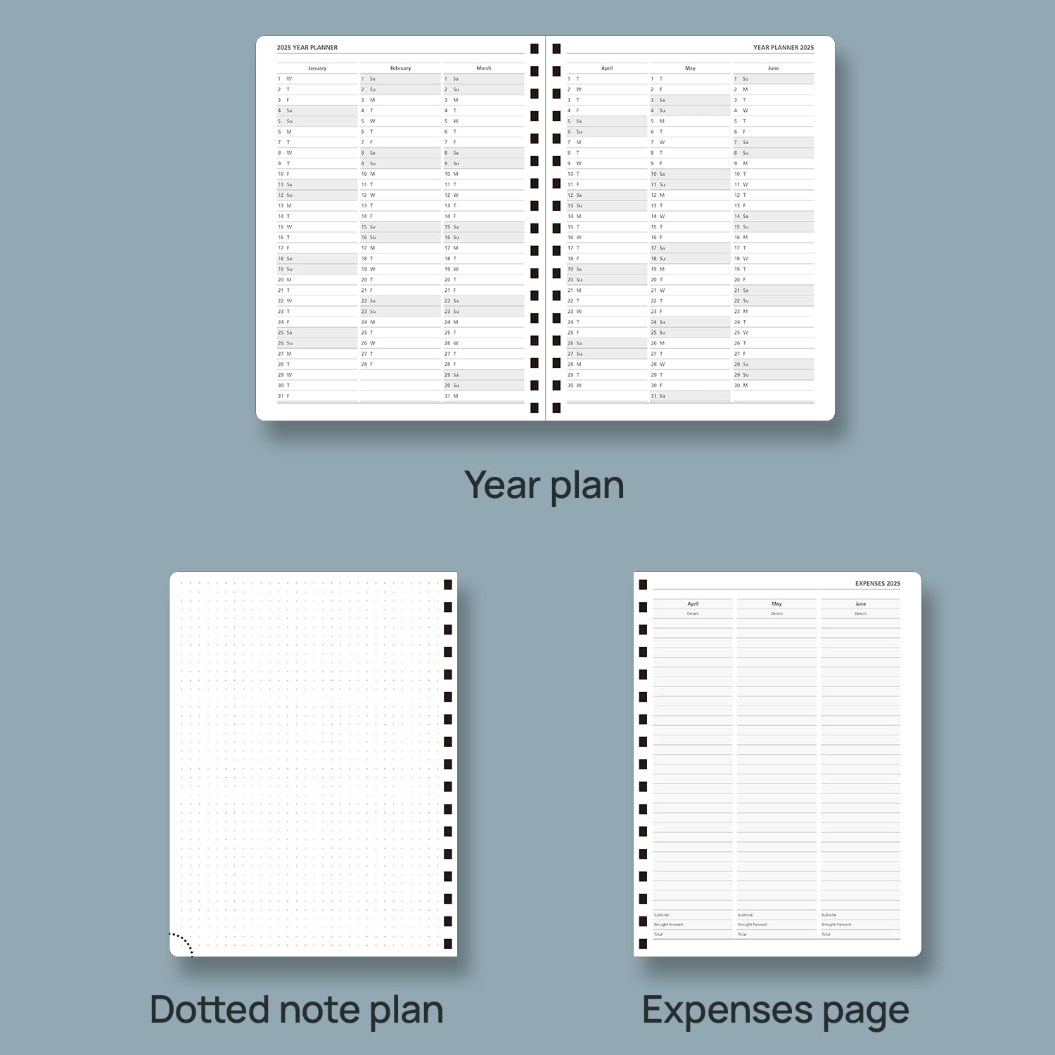 POPRUN 2025 Weekly Planner 6.5