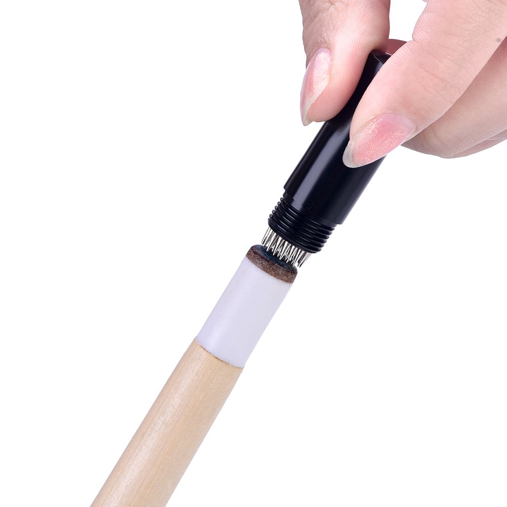 1 Pcs Professional Billiard Pool Cue Tip Shaper Tool - Snooker Stick Repair & Maintenance (Black) - Perfect for Home Game Rooms, Bars & Pool Halls