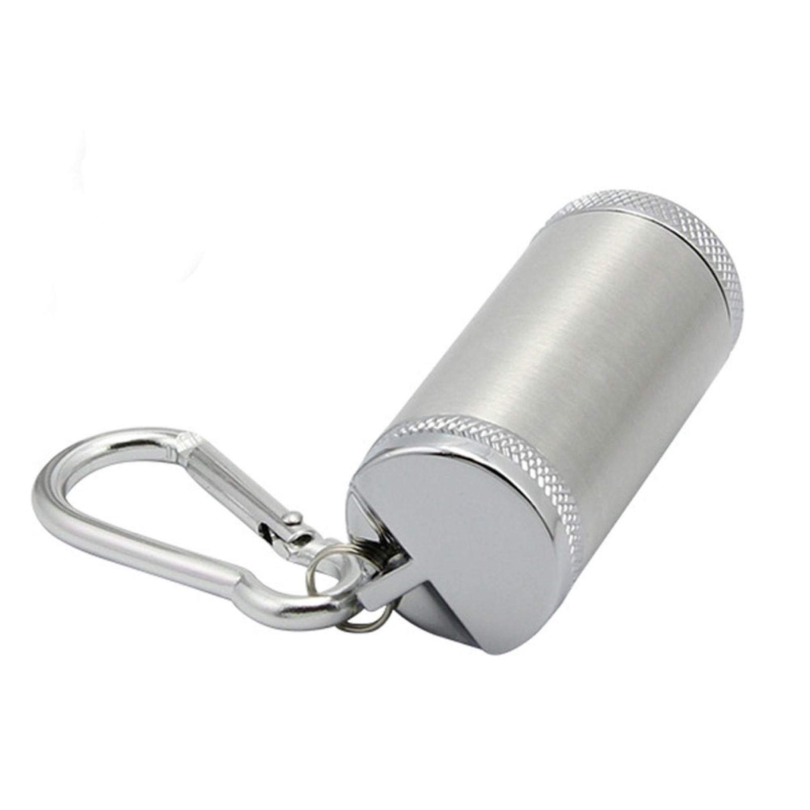 Portable Metal Ashtray with Keychain - Mini Pocket Car & Outdoor Beach Ashtray for Smokers - Perfect Smoking Accessory Gift for Men & Women - Ideal for Car, Travel, Camping and Beach Use