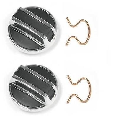 68-77 Corvette Door Lock Knob Set (Pair) with Retainer Clips - Genuine Replacement Parts for Classic Corvette C3 Restoration - Perfect for Car Enthusiasts & DIY Auto Repair Projects