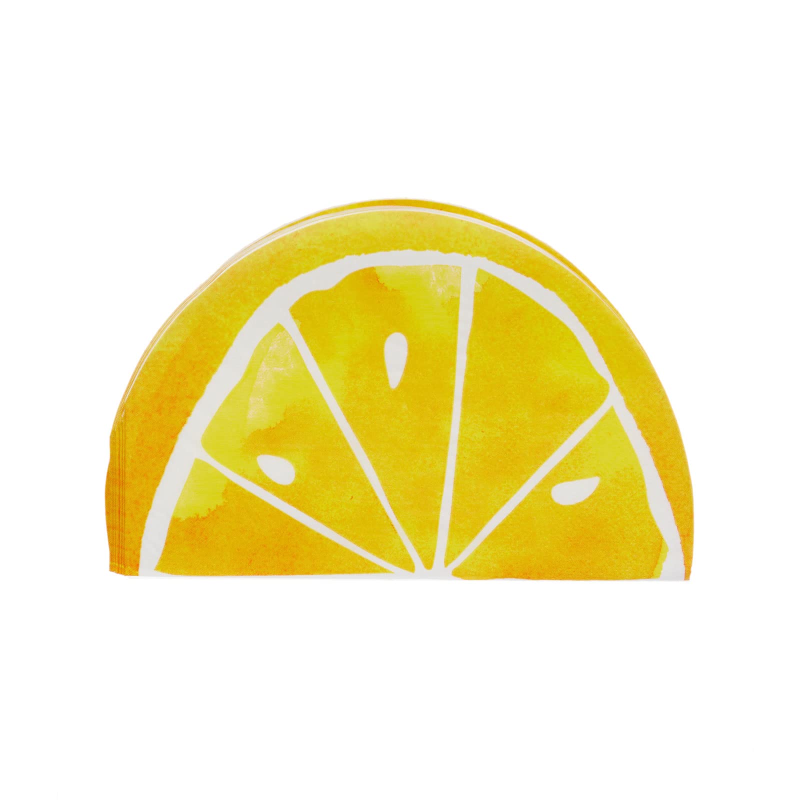 Premium Luscious Lemon Slice Paper Napkins, 6.5 Inch (16-Pack) - Vibrant Summer Party Napkins for BBQ, Picnic, Bridal Shower & Outdoor Events - High-Quality Decorative Luncheon Napkins