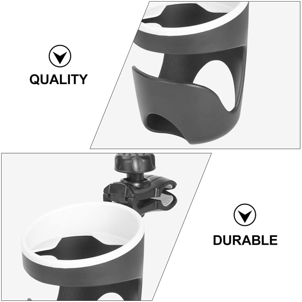 Universal Bike Water Bottle Holder & Stroller Cup Holder - Adjustable Drink Rack for Bicycles, Baby Strollers, Wheelchairs, Walkers & Jogging Strollers - Durable Black Accessory (Perfect for Cycling, Jogging, Parenting & Outdoor Activities)