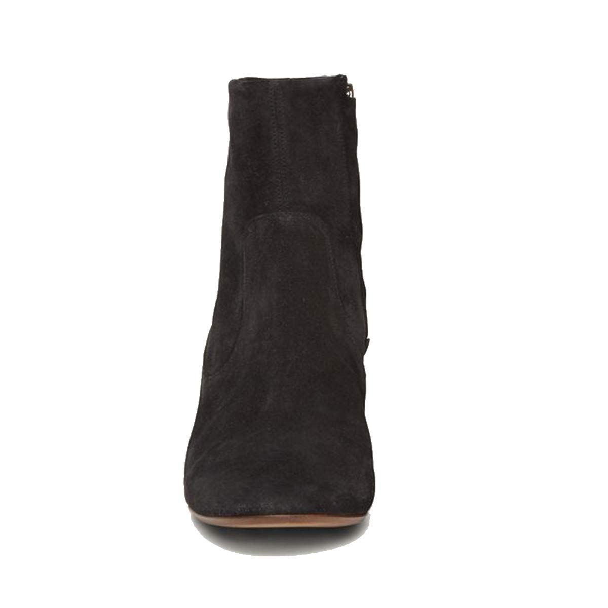 YDN Women's Comfortable Round Toe Ankle Boots with Chunky Heel - Classic Zipper Pull On Office Shoes (US Size 4-15) - Perfect for Work, Casual Outings & Fall/Winter Fashion