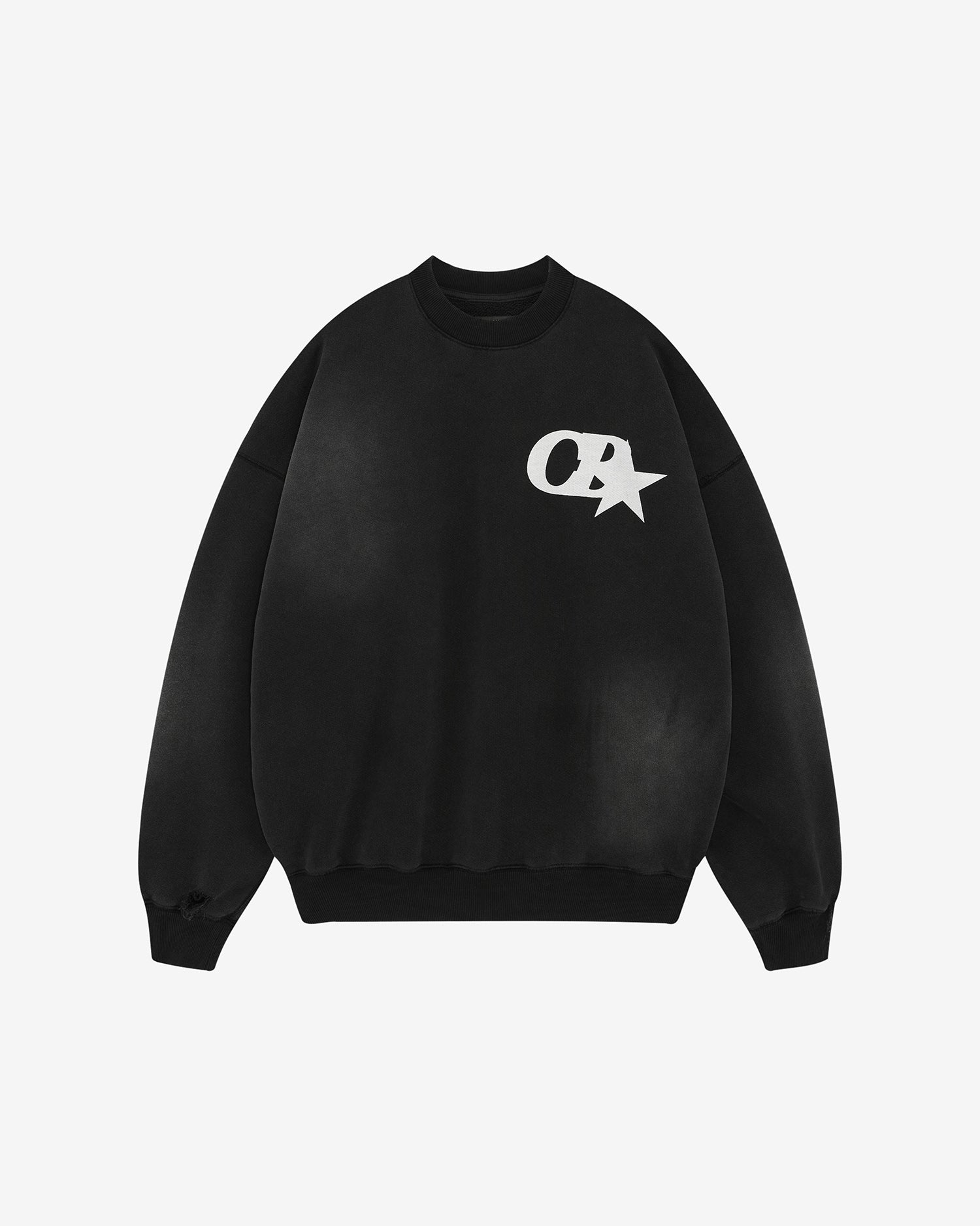 CB STAR Distressed Oversized Sweatshirt for Men & Women - Vintage Style Pullover Hoodie for Casual Wear & Street Fashion