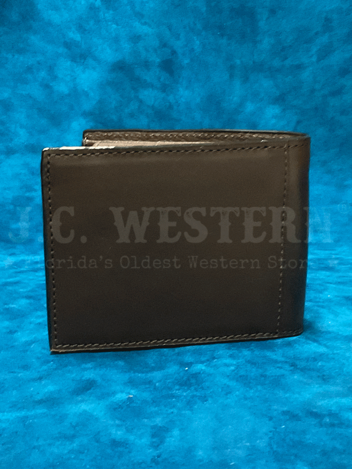 Genuine Leather Men's Bifold Wallet with Tooled Design - D250005102 Brown RFID Blocking Wallet for Everyday Carry & Gift Giving