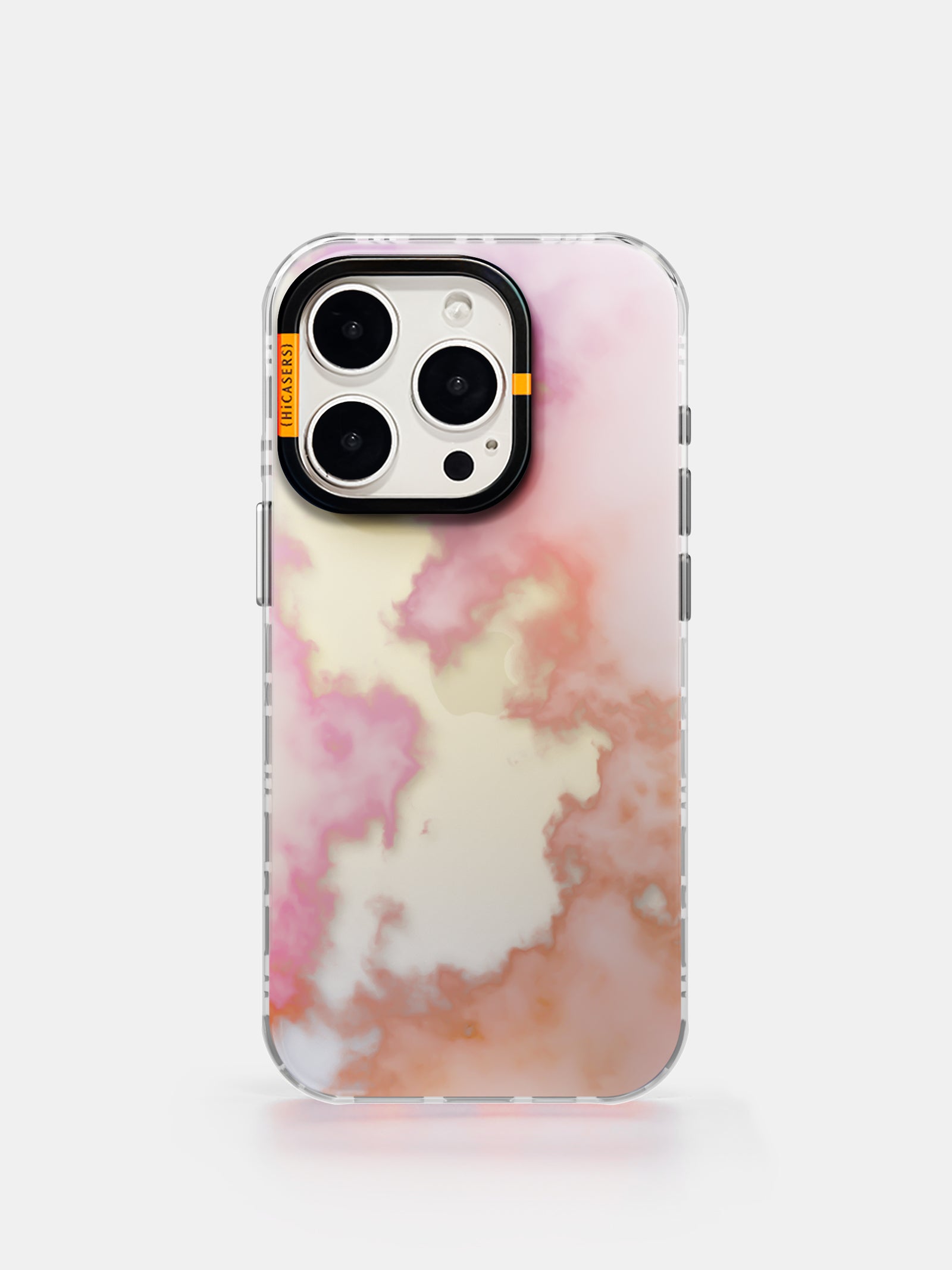 Cirrocumulus Iridescent Phone Case for iPhone 15 Pro Max - Peach Gradient Protective Cover with Shatterproof Design | Perfect for Everyday Use, Travel & Outdoor Activities
