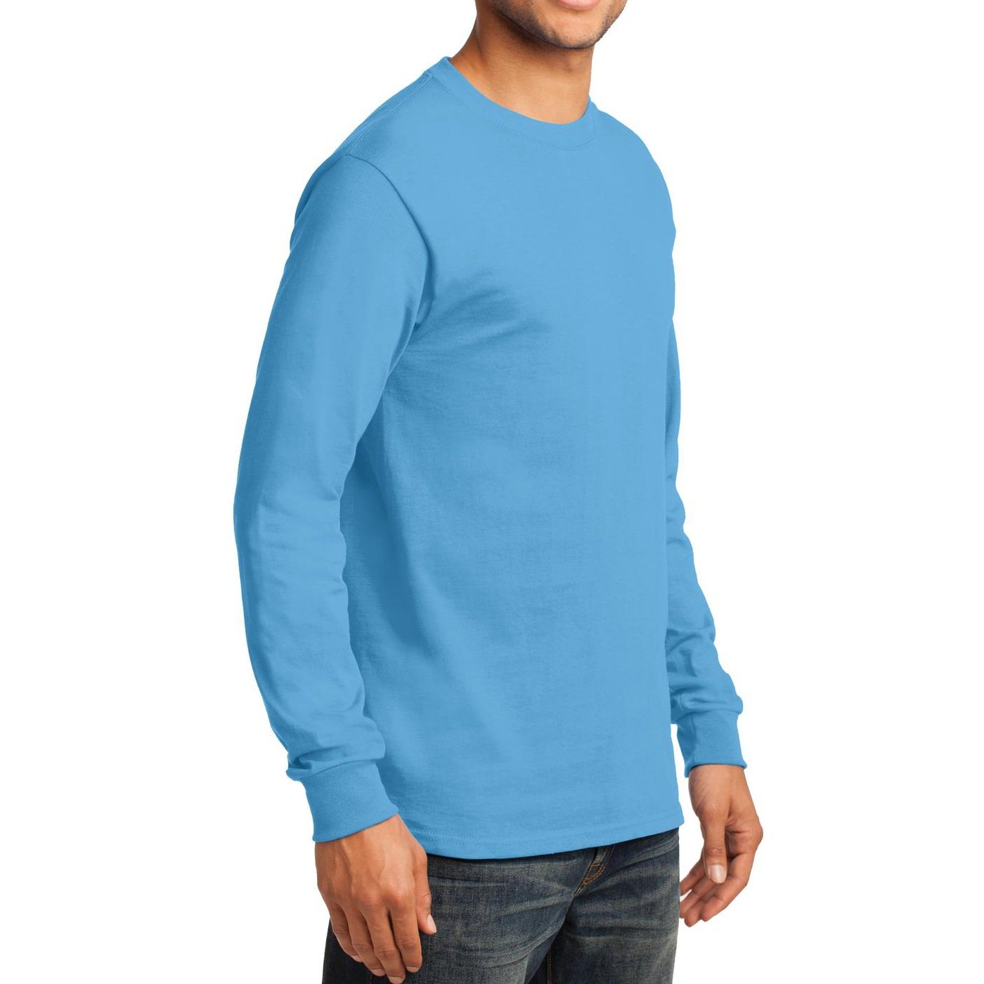 Premium Men's Long Sleeve Essential T-Shirt - Soft Cotton Crewneck Basic Tee for Casual Wear, Layering & Everyday Comfort | Ideal for Work, Gym & Outdoor Activities