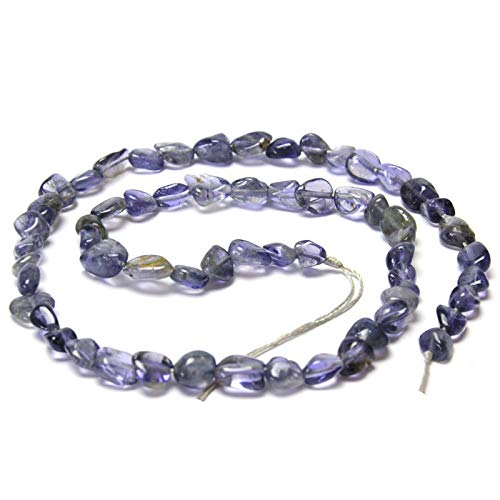 Natural Irregular Shape Cordierite Gemstone Beads 6-8mm for Jewelry Making - Energy Healing Stone Beads for Necklaces, Bracelets & DIY Crafts - Perfect for Spiritual Jewelry and Meditation Accessories