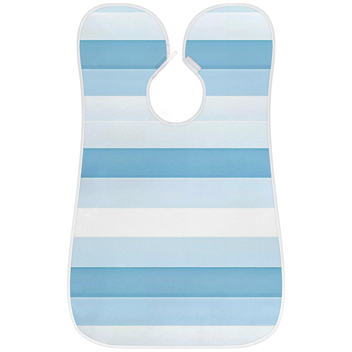 **Blue Horizontal Lines Beard Shaving Bib for Men - Waterproof Hair Dye Apron for Barbers & Stylists - Sink Hair Catcher for Easy Cleanup - Perfect Gift for Beard Trimming & Haircut at Home or Salon**    *(Use: Ideal for barbers, home grooming, salon professionals, and DIY haircuts to keep sinks clean and clothes stain-free.)*