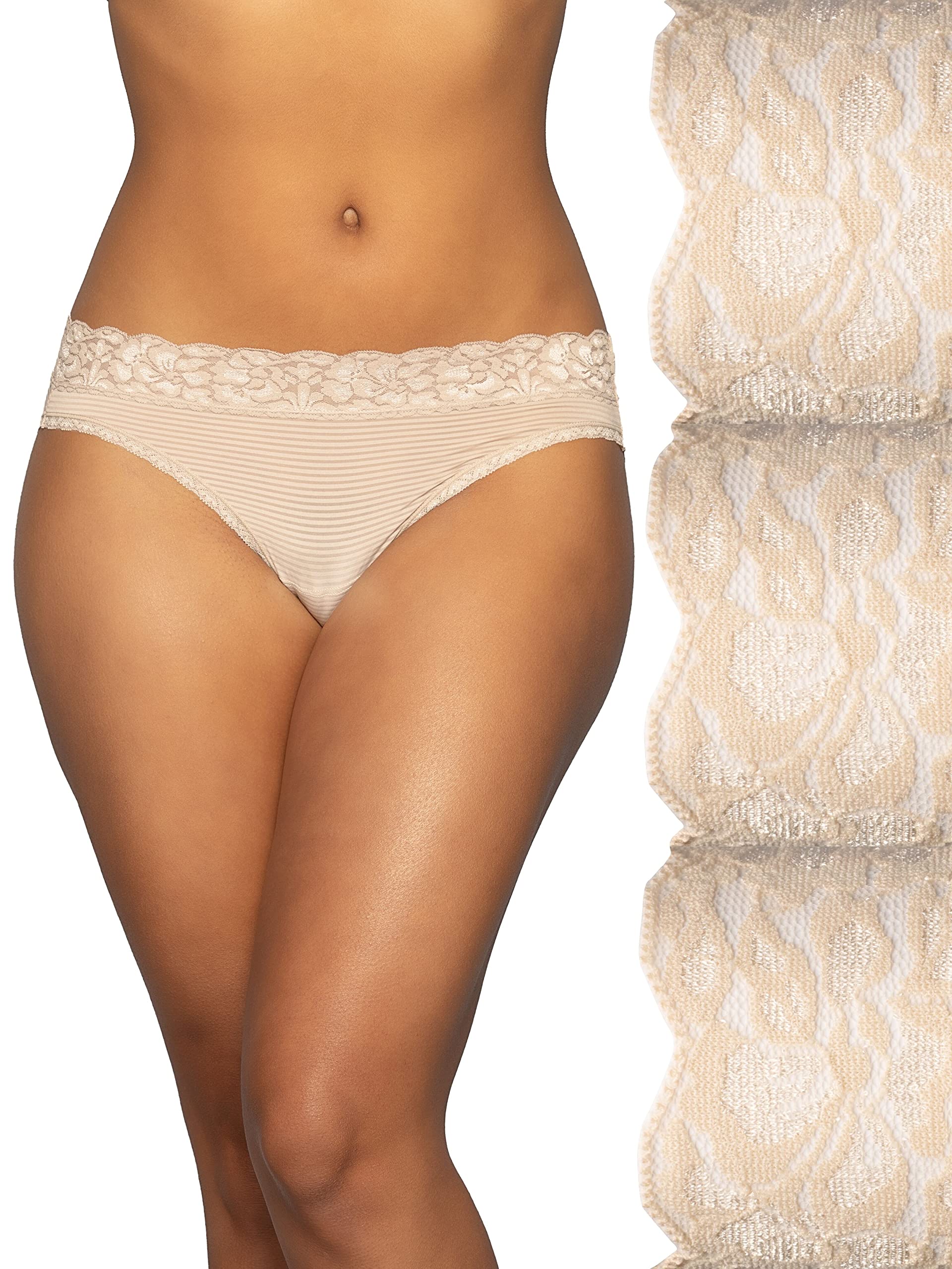 Vanity Fair Women's Lace Panties - Lightweight, Silky & Stretchy Underwear for All-Day Comfort | Perfect for Daily Wear, Work & Special Occasions