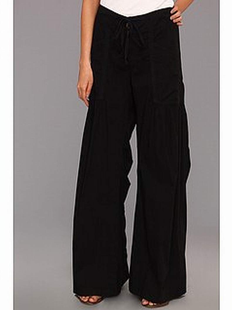 XCVI Women's Willow Wide Leg Stretch Poplin Pants - Comfortable High Waisted Trousers for Work, Office & Casual Wear | Breathable Summer Pants for Women