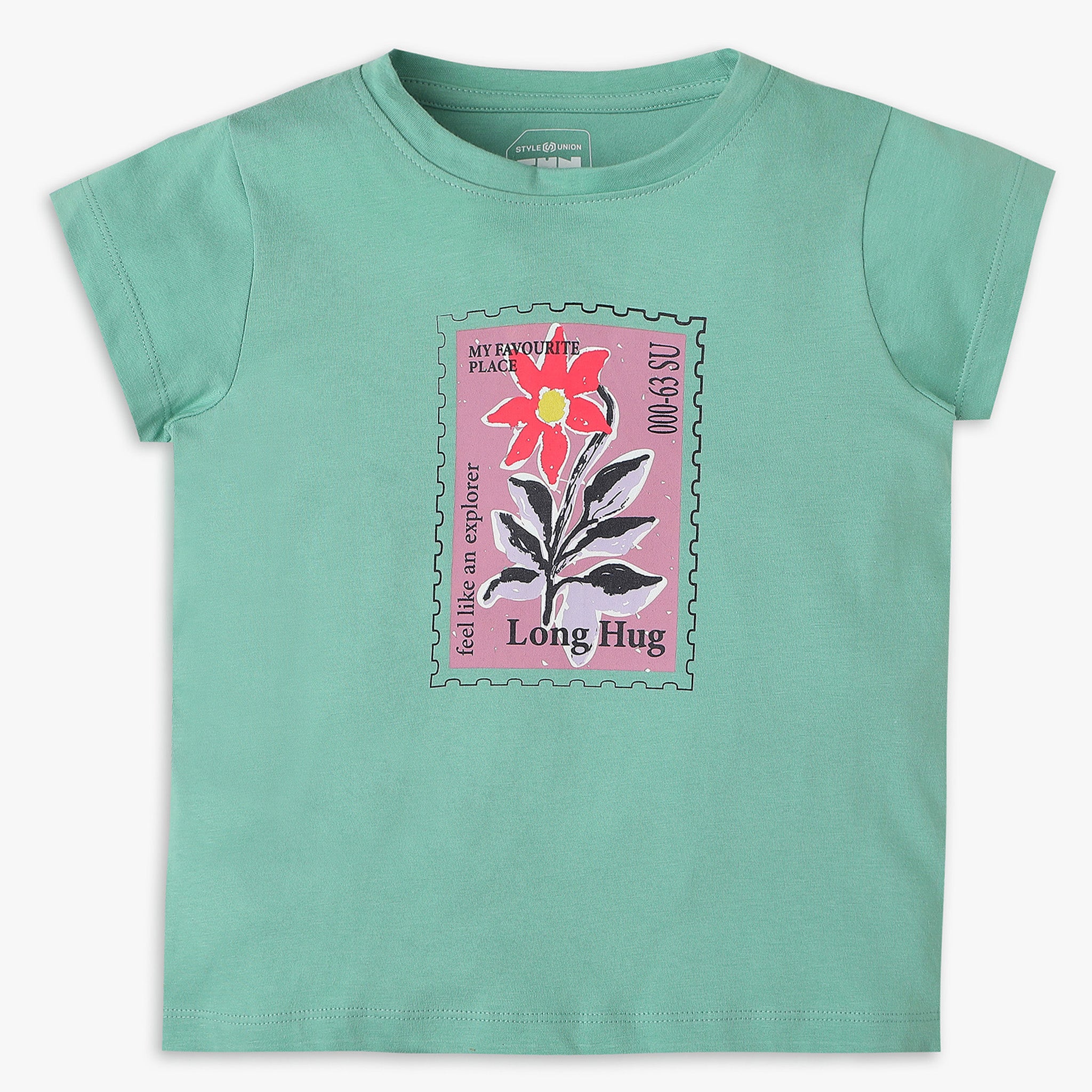 Girls Regular Fit Printed T-Shirt - Soft Cotton Casual Tee for Everyday Wear | School, Playdates & Family Outings