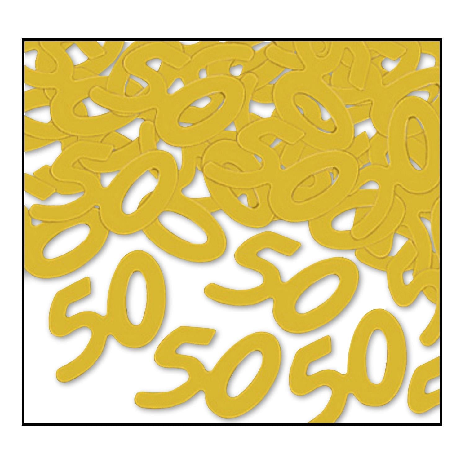 12 Pack Beistle Gold Confetti for 50th Anniversary Party Decorations - 0.5 Oz per Package - Perfect for Birthday Celebrations, Wedding Receptions & Special Events