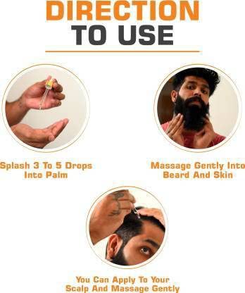 CHAMIT Organic Red Onion Beard Growth Oil for Men - Natural Almond & Red Onion Extract - Promotes Thicker, Fuller Facial Hair - Ideal for Daily Grooming & Beard Care Routine