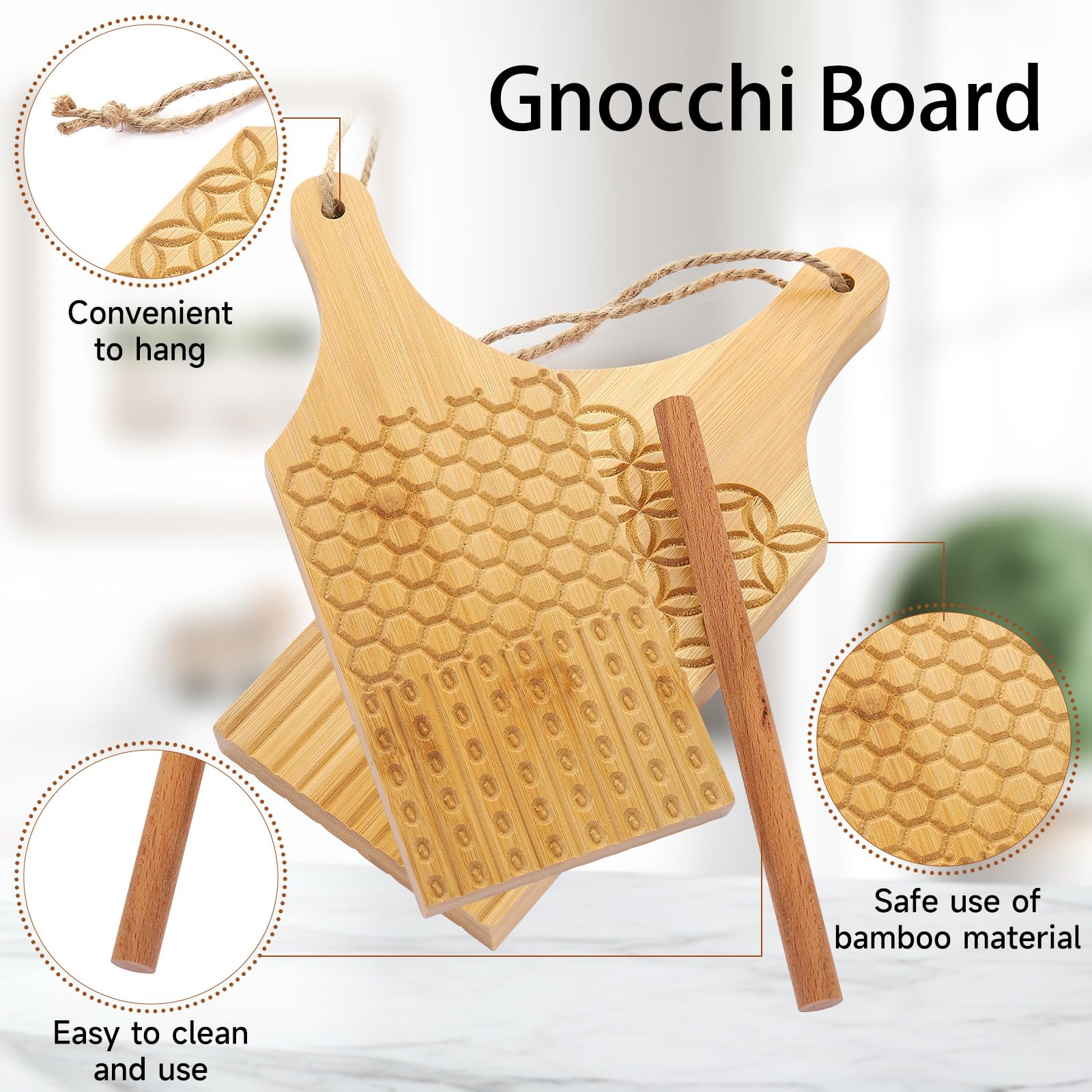 9PCS Pasta Maker Kit - Includes Drying Rack, Gnocchi Board, Cutter, Ravioli Stamps & Rolling Pin - Perfect for Homemade Pasta, Ravioli & Italian Cooking - Great Gift for Pasta Lovers & Home Chefs