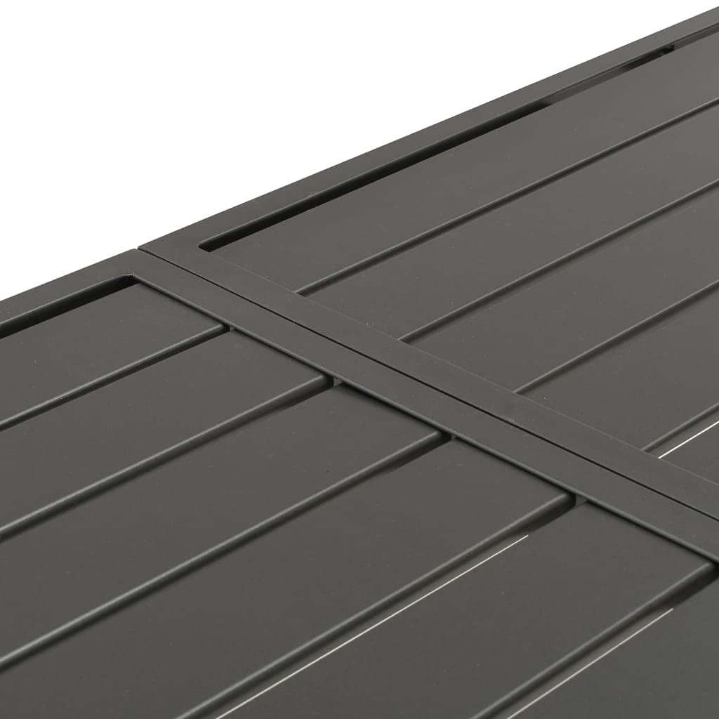 Dark Gray Steel Outdoor Dining Table 70.9
