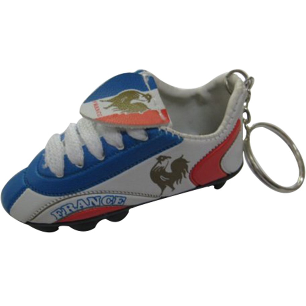 France Football Soccer Futbol Mini Shoe Keychains Keyrings - Perfect for Fans, Gifts, and Sports Enthusiasts