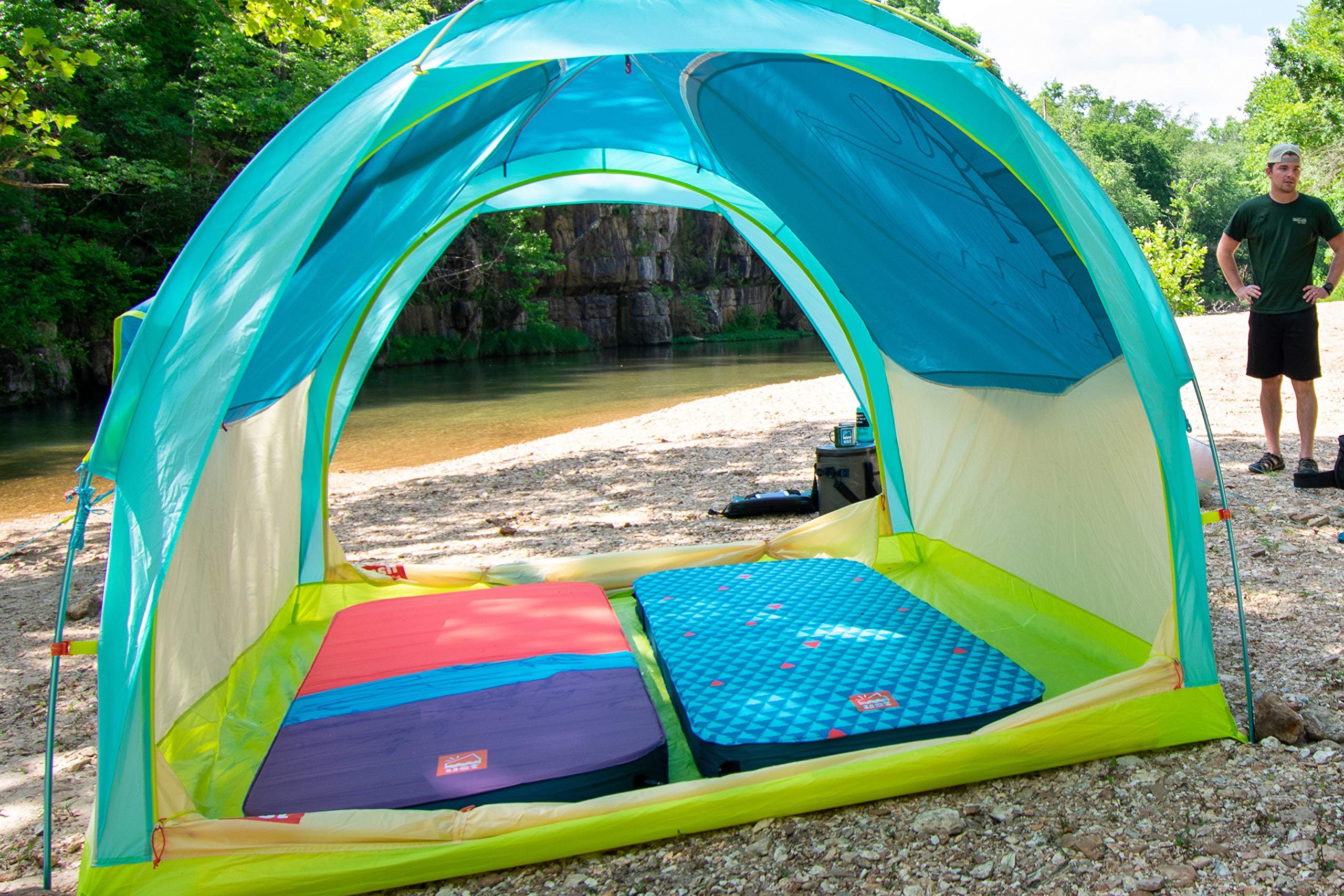 US House Party Car Camping Tent - Single Layer Heavy Duty Waterproof Design with Storage Pockets for Backpacking, Hiking & Outdoor Adventures | Perfect for Camping Trips, Music Festivals and Road Trips