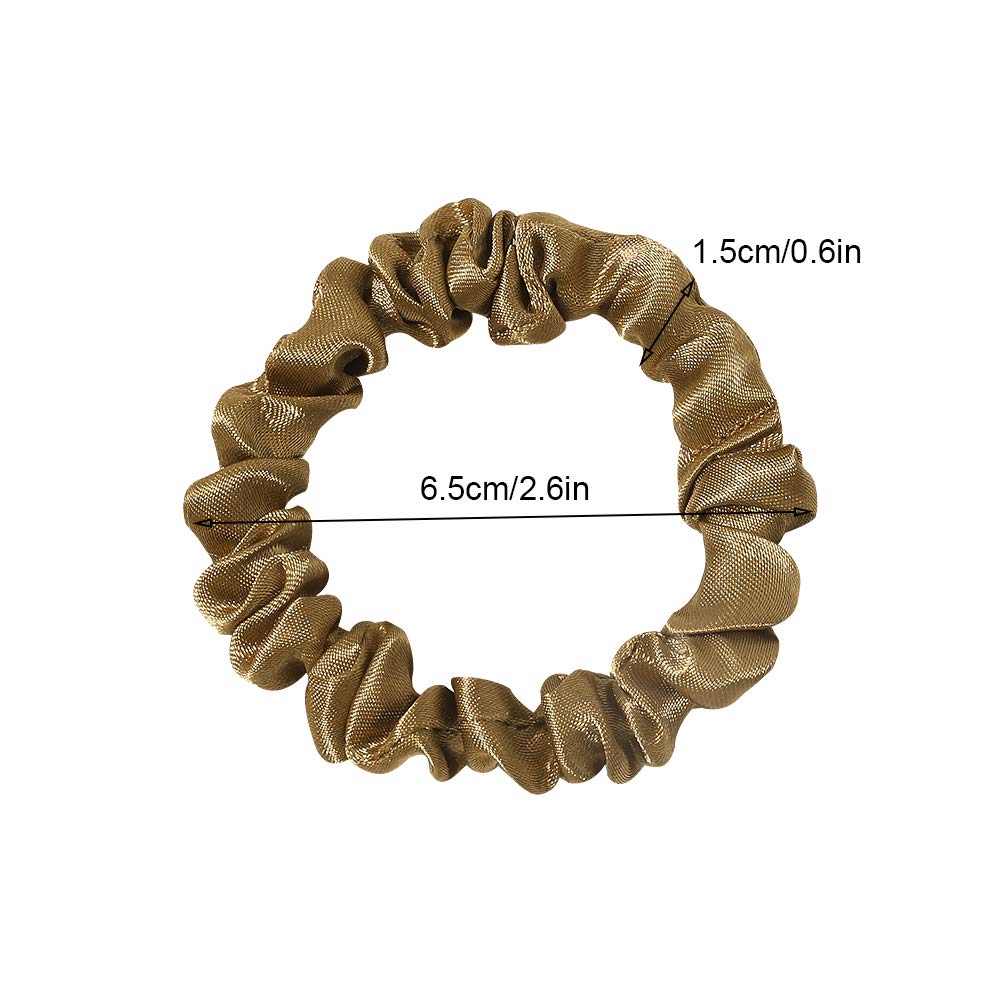 Silk Satin Scrunchies Hair Ties - No Crease Ponytail Holders for Thick & Curly Hair | Soft Elastic Hair Bands for Women & Girls | Perfect for Workouts, Office, and Everyday Styling