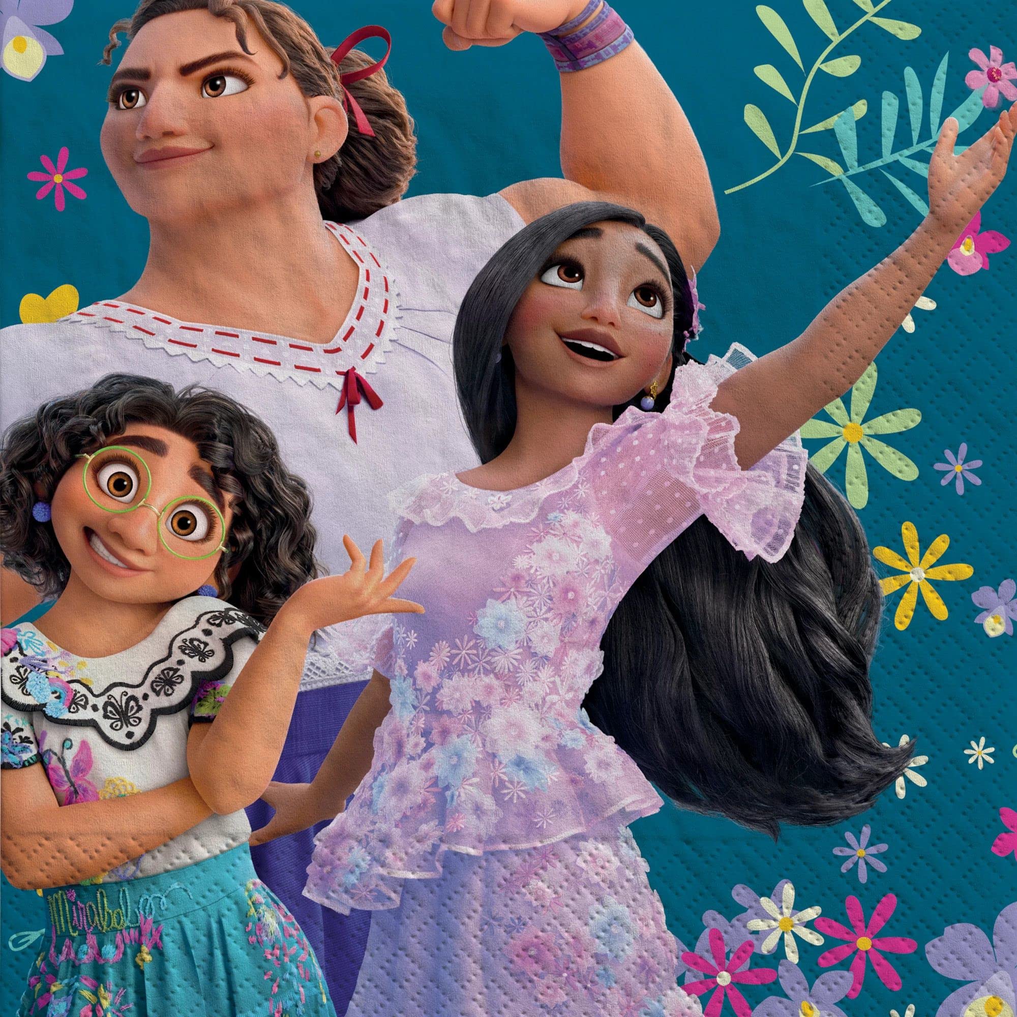 Disney Encanto Party Supplies Pack for 16 Guests - Complete Birthday Party Kit with Plates, Napkins & Candles | Mirabel Themed Decorations | Perfect for Kids Birthday Parties, Baby Showers & Family Gatherings