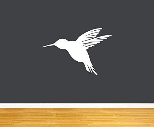 Hummingbird in Flight Wall Decal - 24 Inch White Vinyl Sticker for Home Decor | Perfect for Living Room, Nursery, Bedroom & Office Wall Art
