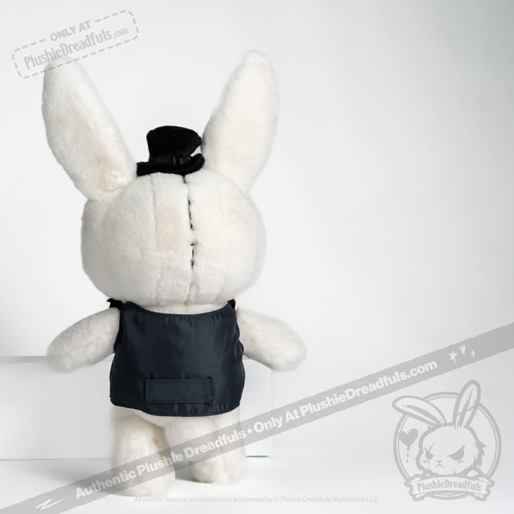 Victorian McGee's White Rabbit Plush Toy - Soft & Cuddly Stuffed Animal for Kids, Collectors & Home Decor | Perfect for Nursery, Gifts & Themed Parties