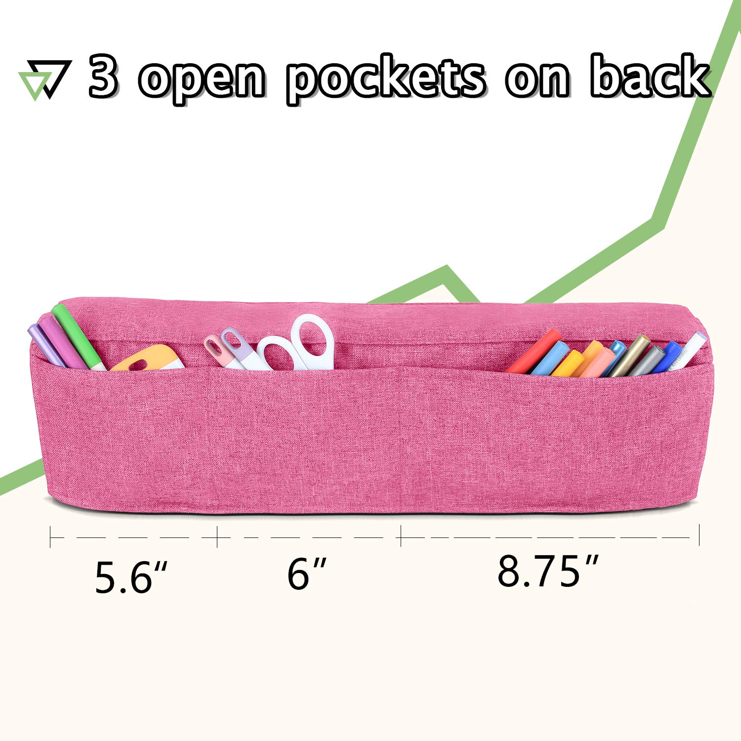 Luxja Dust Cover for Cricut Explore Air & Air 2 - Pink Machine Protector with Back Pockets | Perfect for Craft Room Organization & Vinyl Cutting Projects