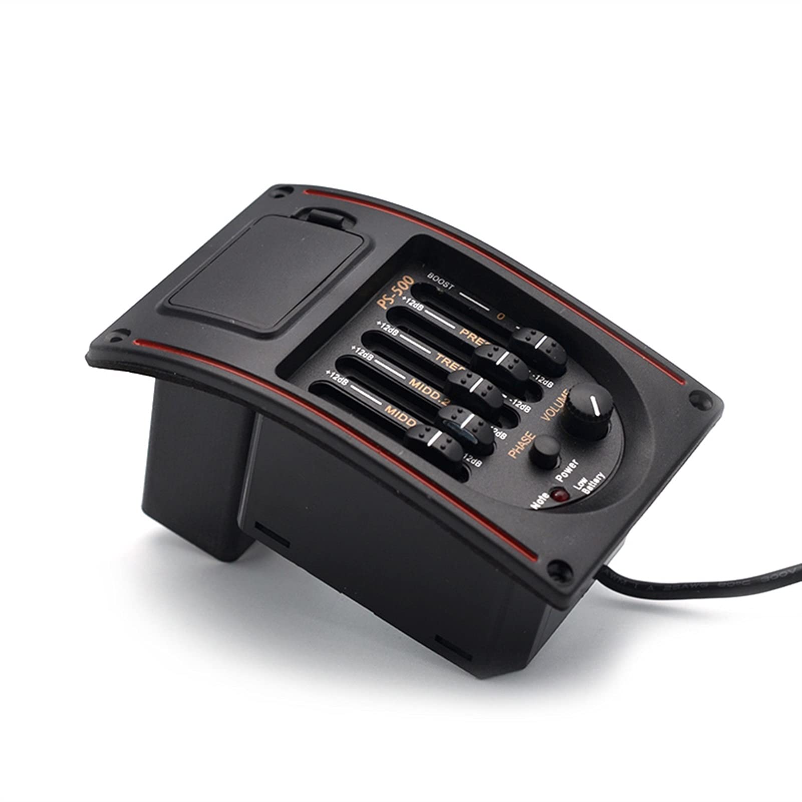 5-Band Acoustic Guitar Pickup & EQ Preamp - Professional Sound Enhancement for Live Performances & Studio Recording