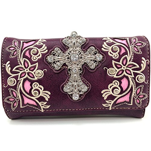 Purple Trifold Wallet