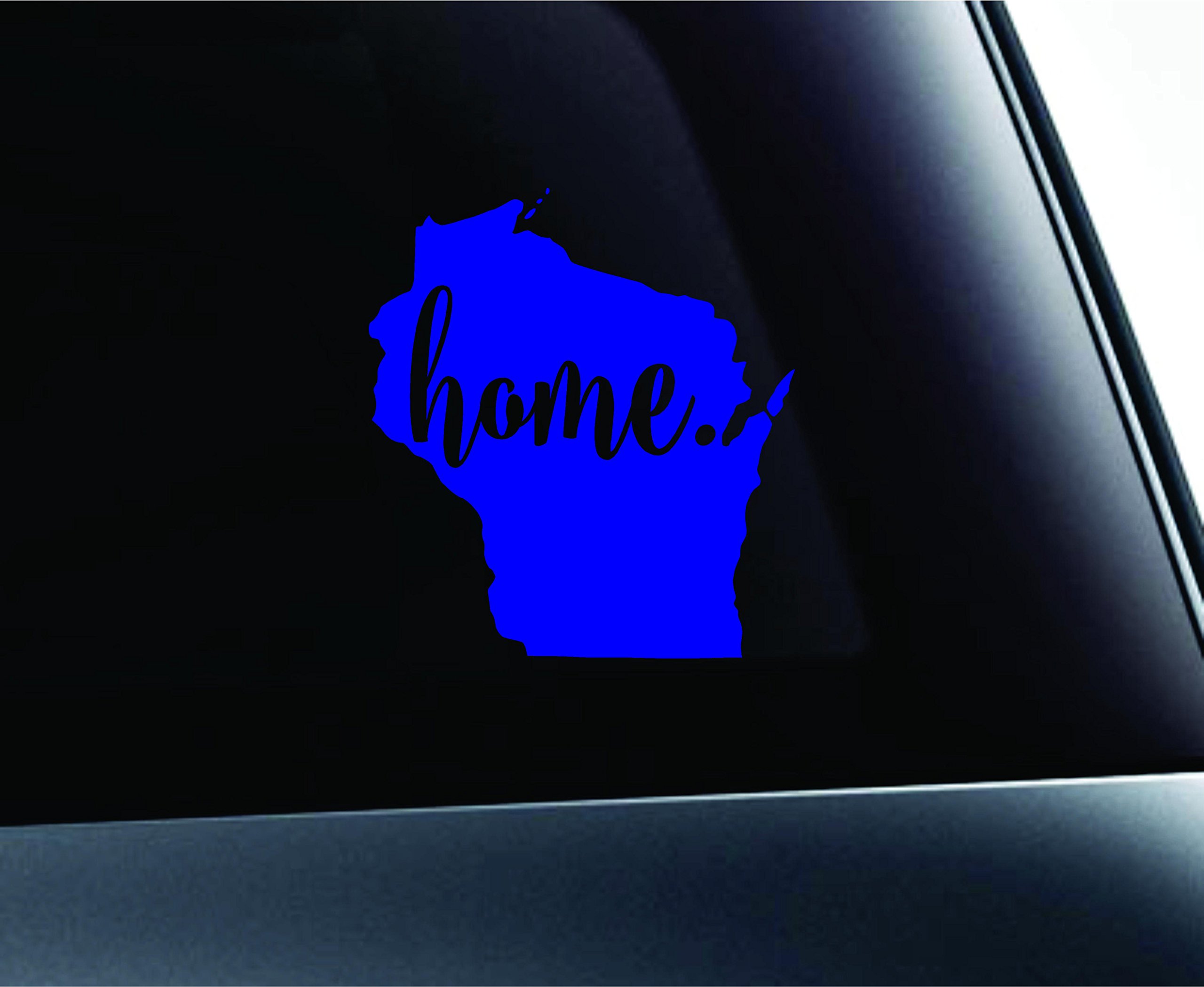 Wisconsin State Madison Sticker Decal for Car, Laptop - Blue