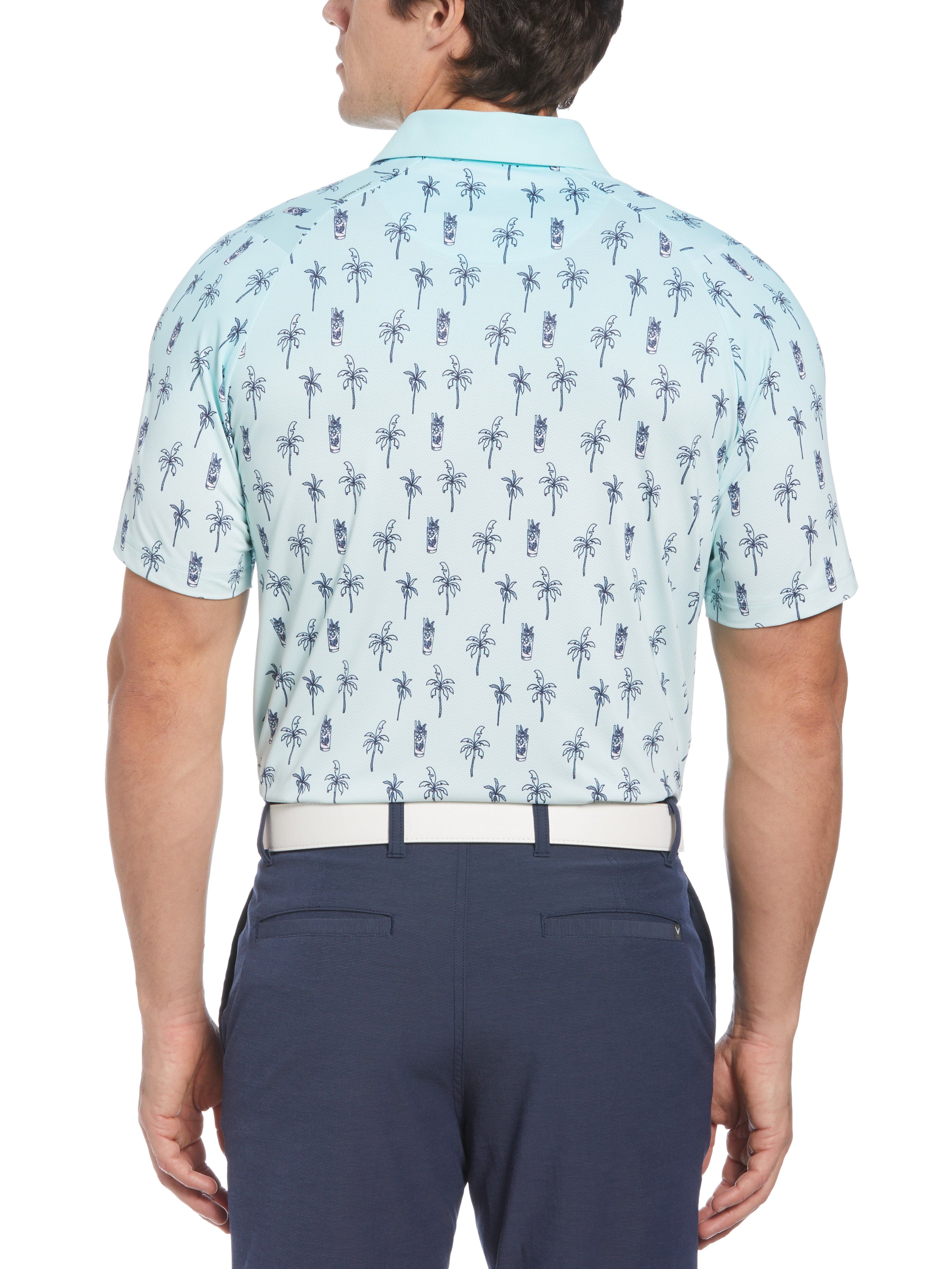 Men's Mojito Ombre Print Golf Polo Shirt - Breathable Quick-Dry Performance Tee for Golf, Casual Wear & Outdoor Activities