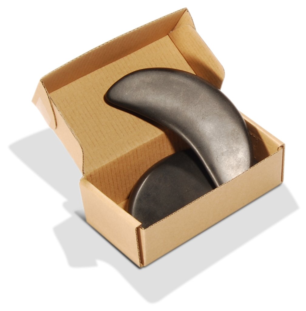 Premium Large Crescent-Shaped Basalt Stones for Hot Stone Massage Therapy - 2-Piece Set | Relaxing Spa Treatment for Back, Neck & Shoulder Pain Relief