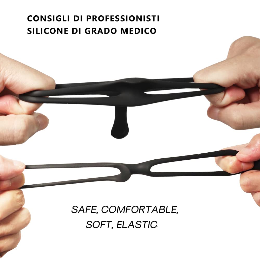 Premium Cock Ring Set for Men - 4 Sizes Soft Silicone Penis Rings for Stronger Erections & Longer Lasting Pleasure - Couples Sex Toys for Enhanced Intimacy & Time Delay - Perfect for Romantic Nights & Spicing Up Your Sex Life