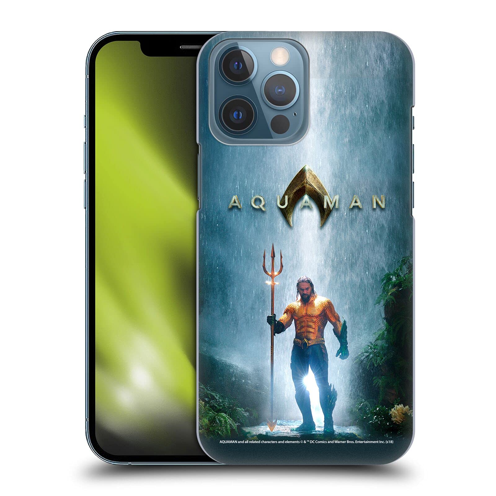 Official Aquaman Movie Hard Back Phone Case - Compatible with iPhone 13 Pro Max | Durable Protection | Superhero Gift for Fans | Perfect for Movie Nights & Comic Conventions
