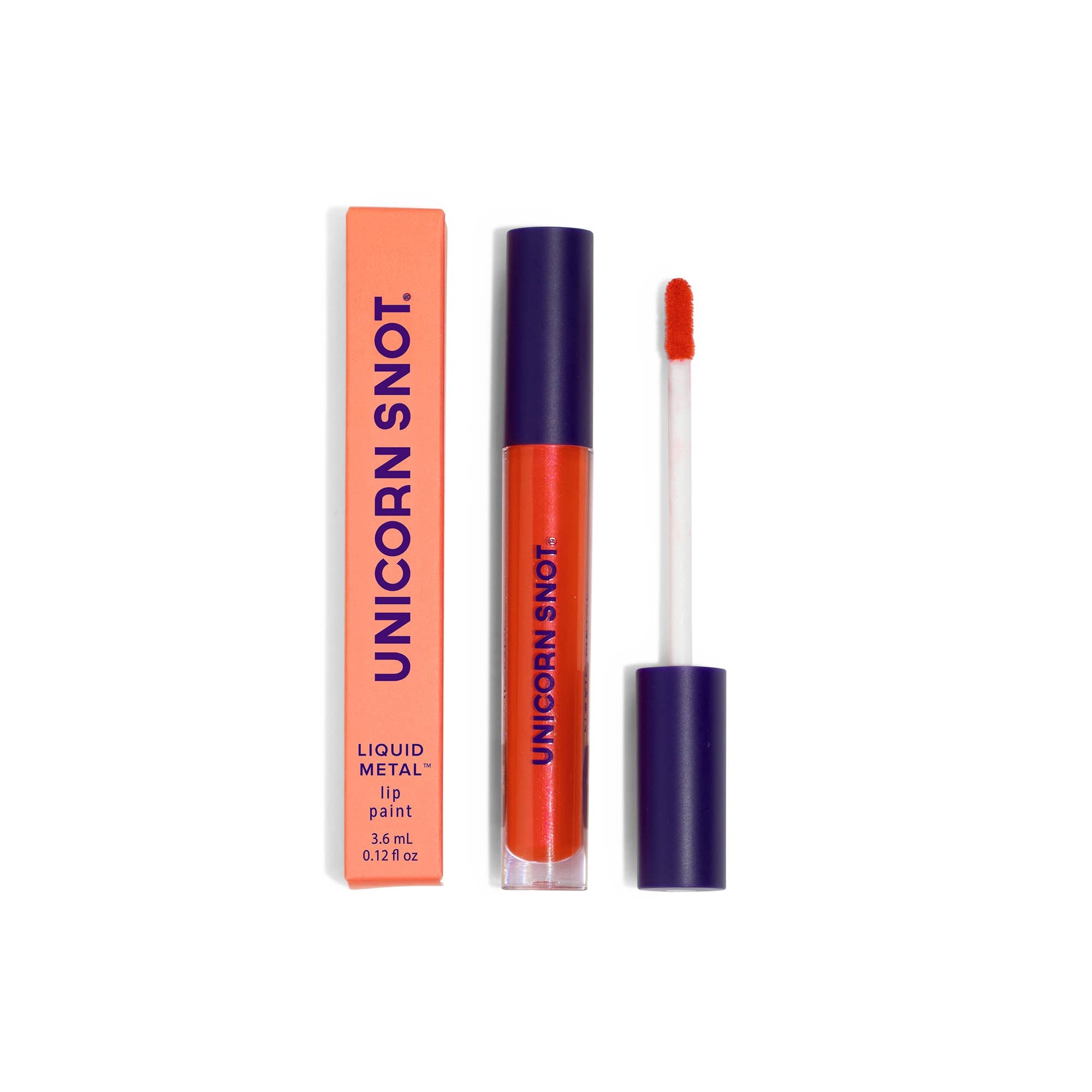 Liquid Metal Lipstick - High Shine Metallic Lip Paint in Lava Red | Long Lasting Vegan Lip Color for Parties, Cosplay & Night Out Makeup