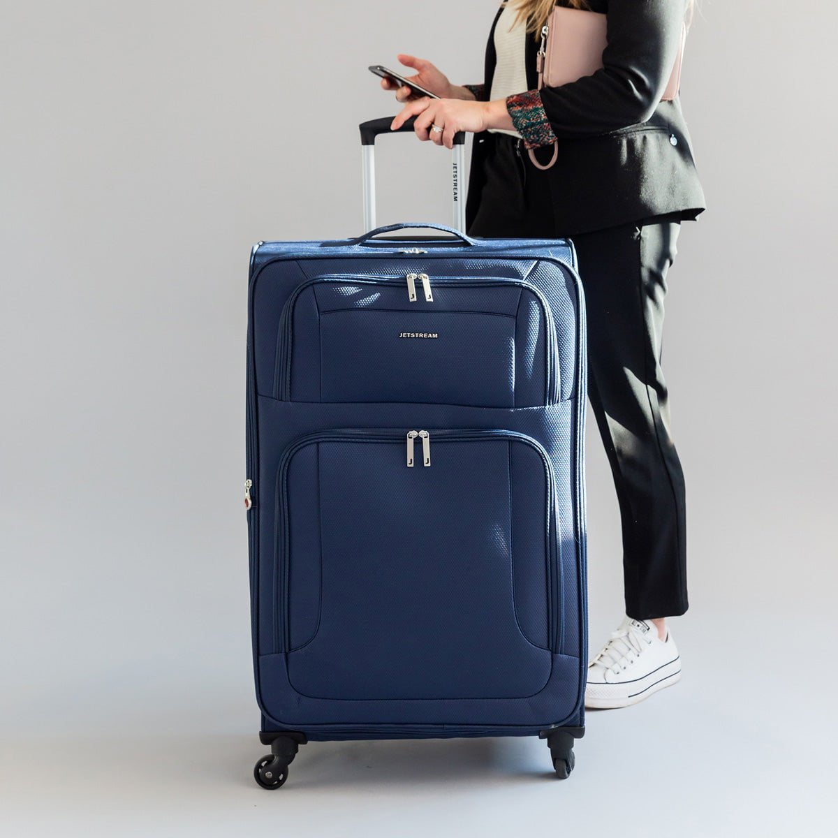 Jetstream 28 Inch Spinner Expandable Luggage - Lightweight Durable Suitcase with 360° Wheels for Travel, Business Trips & Vacations | Perfect Carry-On for Airlines