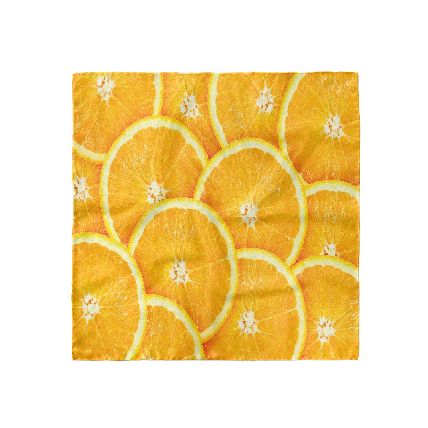 Ambesonne Orange Head Scarf - Citrus Fruit Print Hair Wrap for Women, Beach Cover Up, Yoga Accessory, Summer Fashion