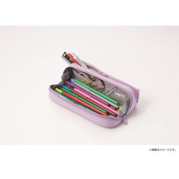 Raymay Fujii Two Pen Case - Premium Leather Pencil Holder for Students & Professionals - Perfect for Office, School, and Travel Use