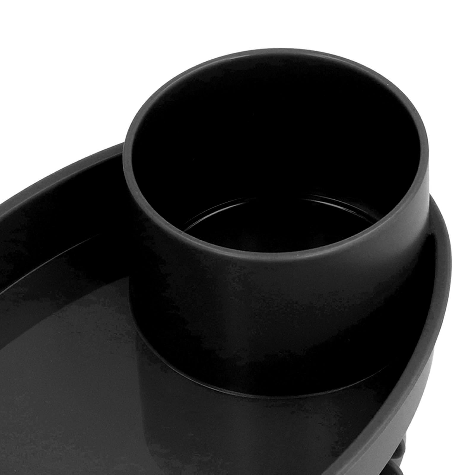 Portable Multifunctional Car Seat Snack Tray with Cup Holder - Travel Feeding Plate for Baby Strollers & High Chairs (Black) | Perfect for Road Trips, Airplane Travel & Restaurant Dining