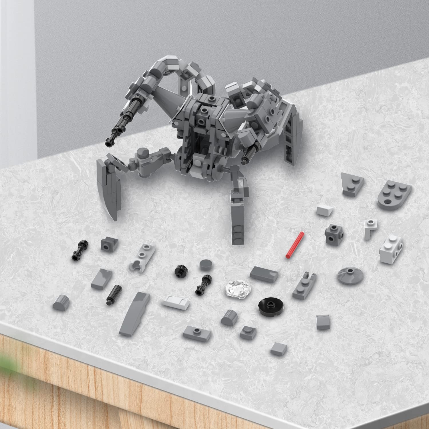 MOOXI-MOC Space Wars Scorpenek Annihilator Droid Battle Droid Building Blocks Set - 200pcs STEM Construction Toy for Kids & Adults - Perfect for Creative Play, Birthday Gifts & Star Wars Fans Collection