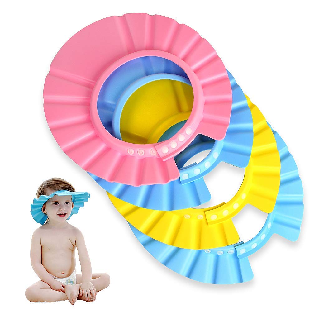 **Kids Waterproof Shampoo Bath Shower Cap - Soft Hair Shield for Toddlers & Children (Pink) - Perfect for Bath Time, Hair Washing & Spa Fun**