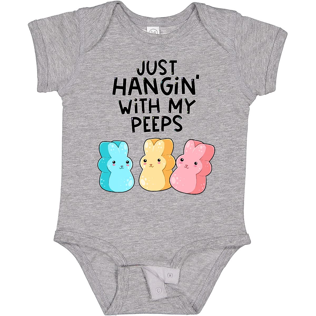 Inktastic Easter Just Hangin' with My Peeps Baby Bodysuit - Cute Easter Outfit for Infants & Toddlers - Perfect for Easter Photos, Family Gatherings & Holiday Celebrations