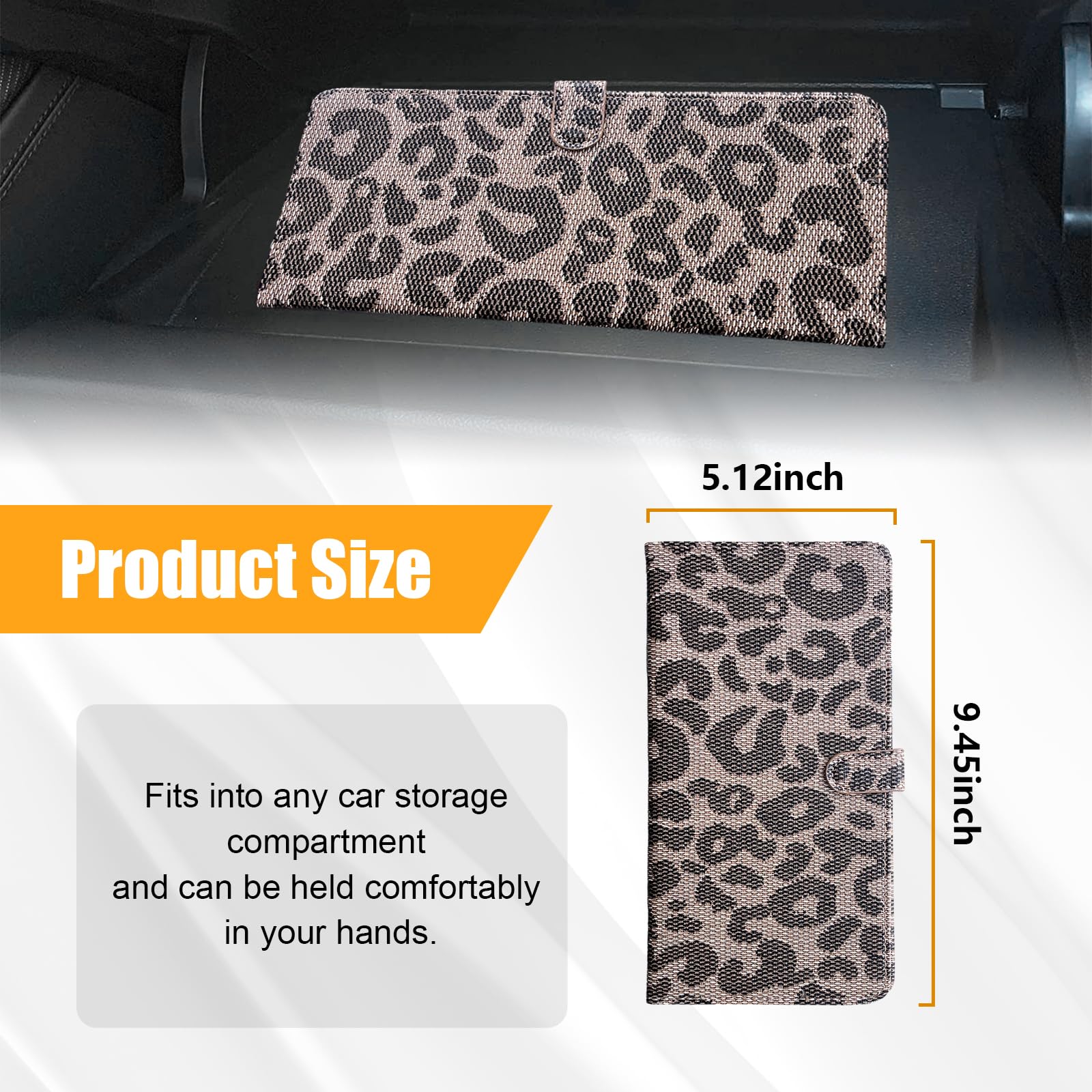 Premium Leather Car Registration & Insurance Holder - Auto Glove Box Organizer for Driver's License, Credit Cards & Essential Documents - Perfect for Vehicle Organization & Quick Access While Driving