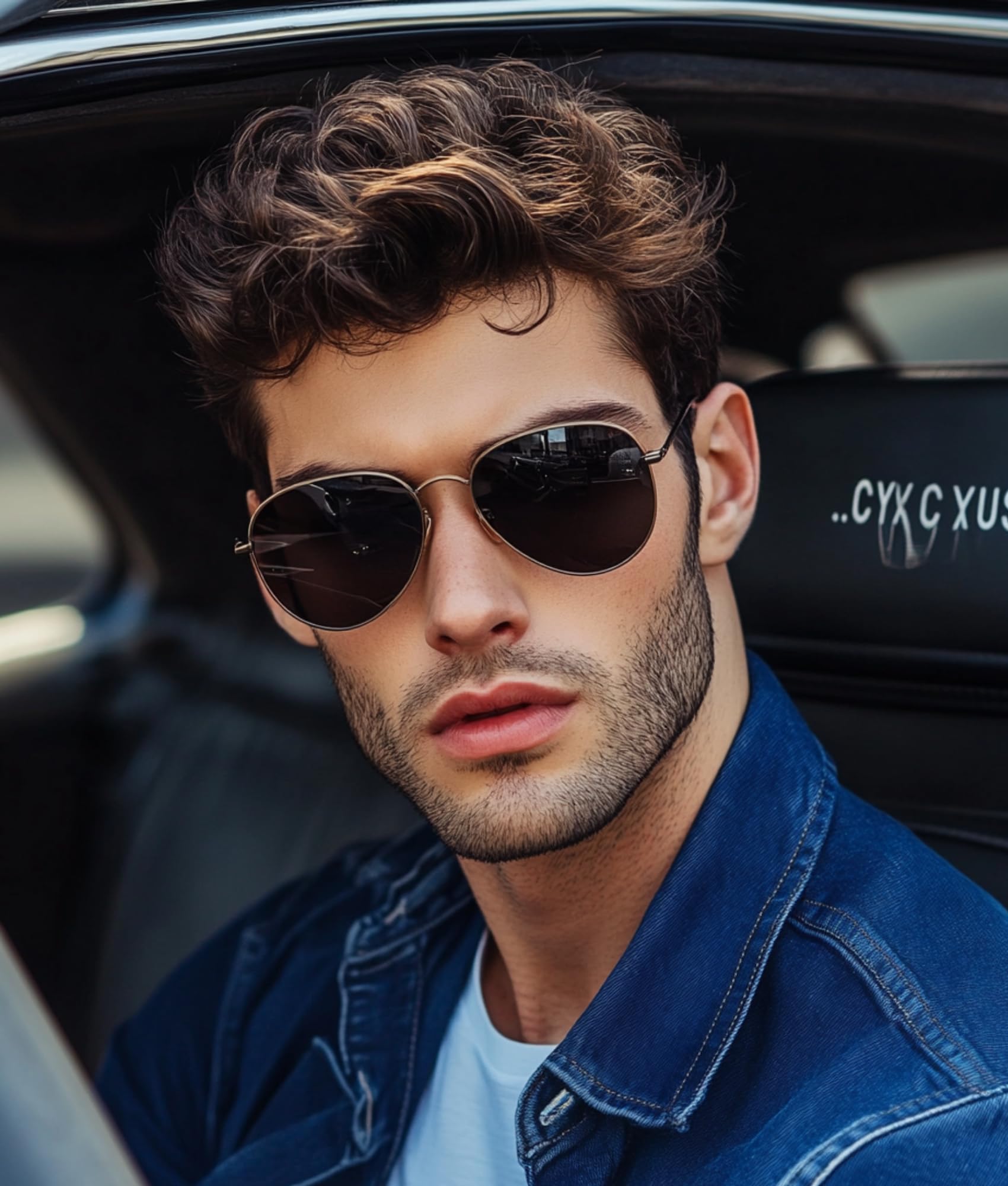 Cyxus Polarized Aviator Sunglasses for Men - UV400 Protection, Military Pilot Style, Trendy Driving & Hiking Sunglasses - Perfect for Outdoor Adventures, Travel, and Everyday Fashion