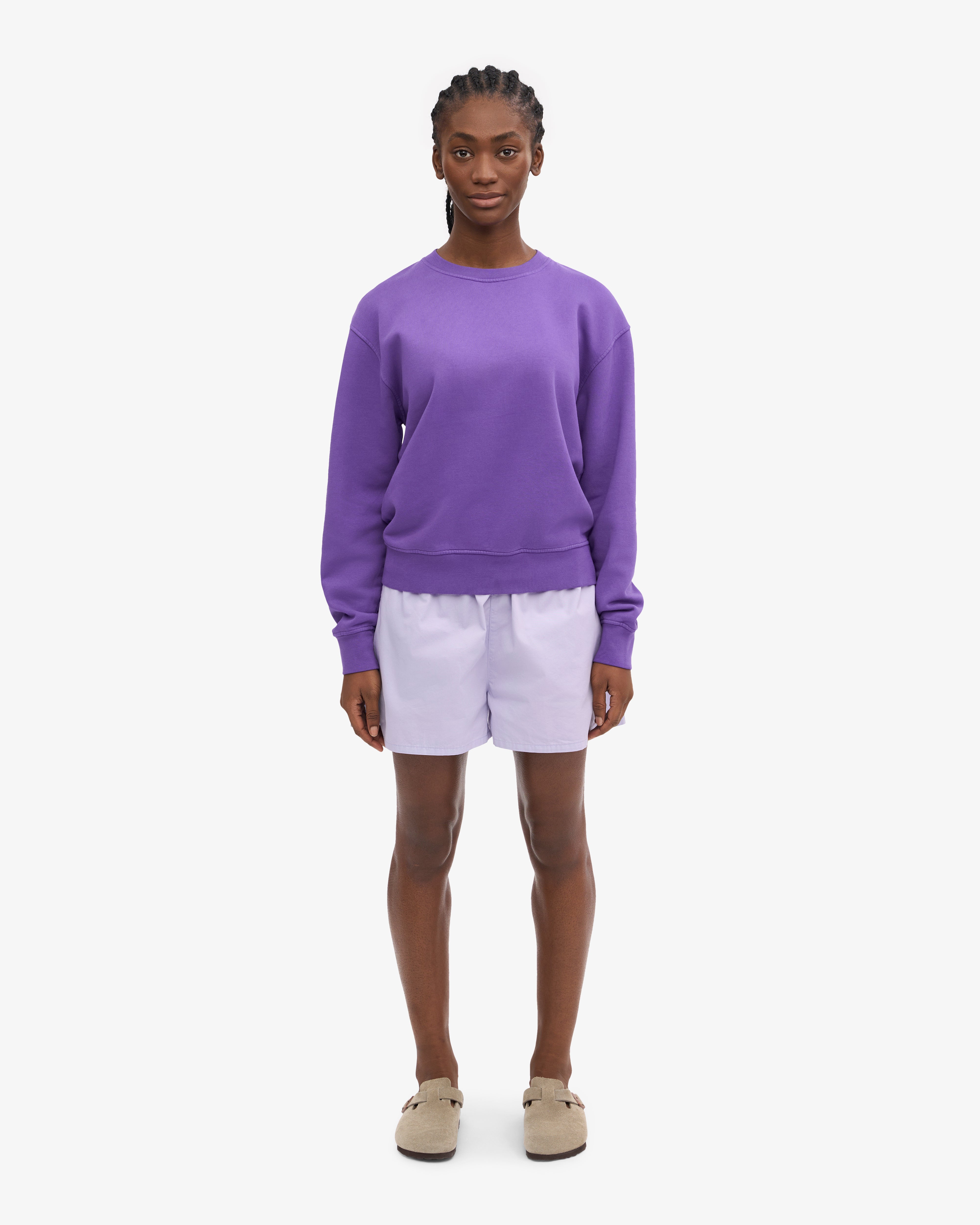 Women's Classic Organic Cotton Crew Neck T-Shirt in Ultra Violet - Soft & Comfortable for Casual Wear, Workouts & Everyday Outfits