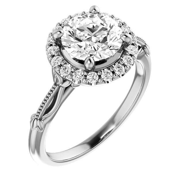 2 CT Round Moissanite Engagement Ring Set - VVS1 Colorless Wedding/Bridal Ring Set in Sterling Silver, Promise & Eternity Rings for Women - Perfect for Proposals, Anniversaries & Birthday Gifts