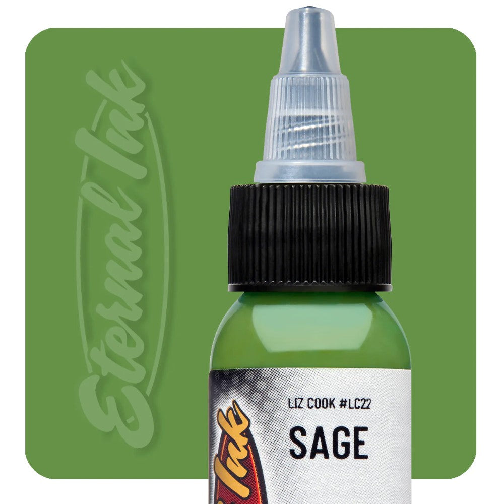 Eternal Ink Liz Cook Sage - Premium Tattoo Ink for Professional Artists | Perfect for Tattoo Studios, Body Art & Permanent Makeup