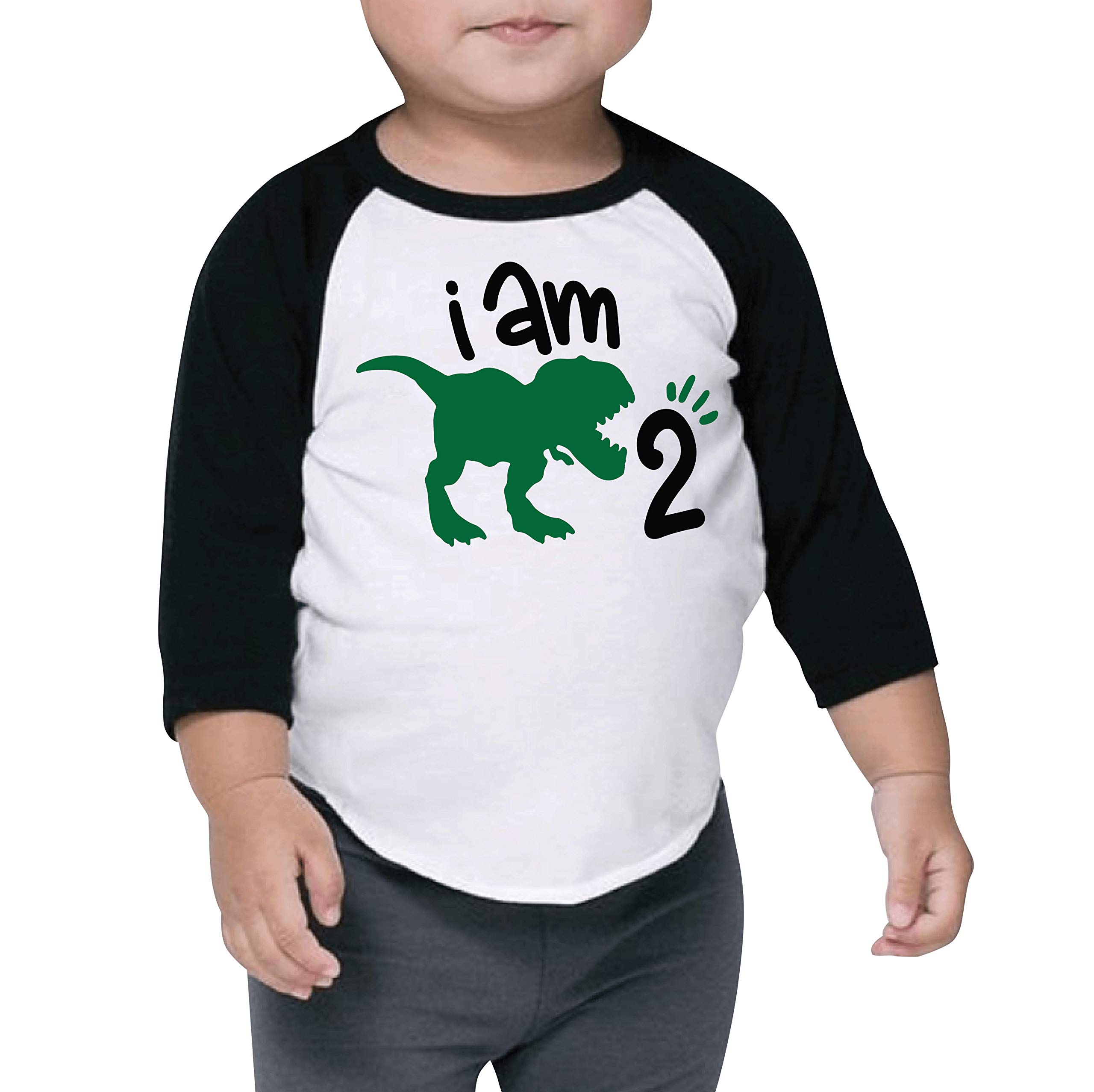 Dinosaur Birthday Shirt for Boys - Cute Dinosaur Outfit for 2nd Birthday Party | Perfect for Birthday Photos, Gifts & Celebrations