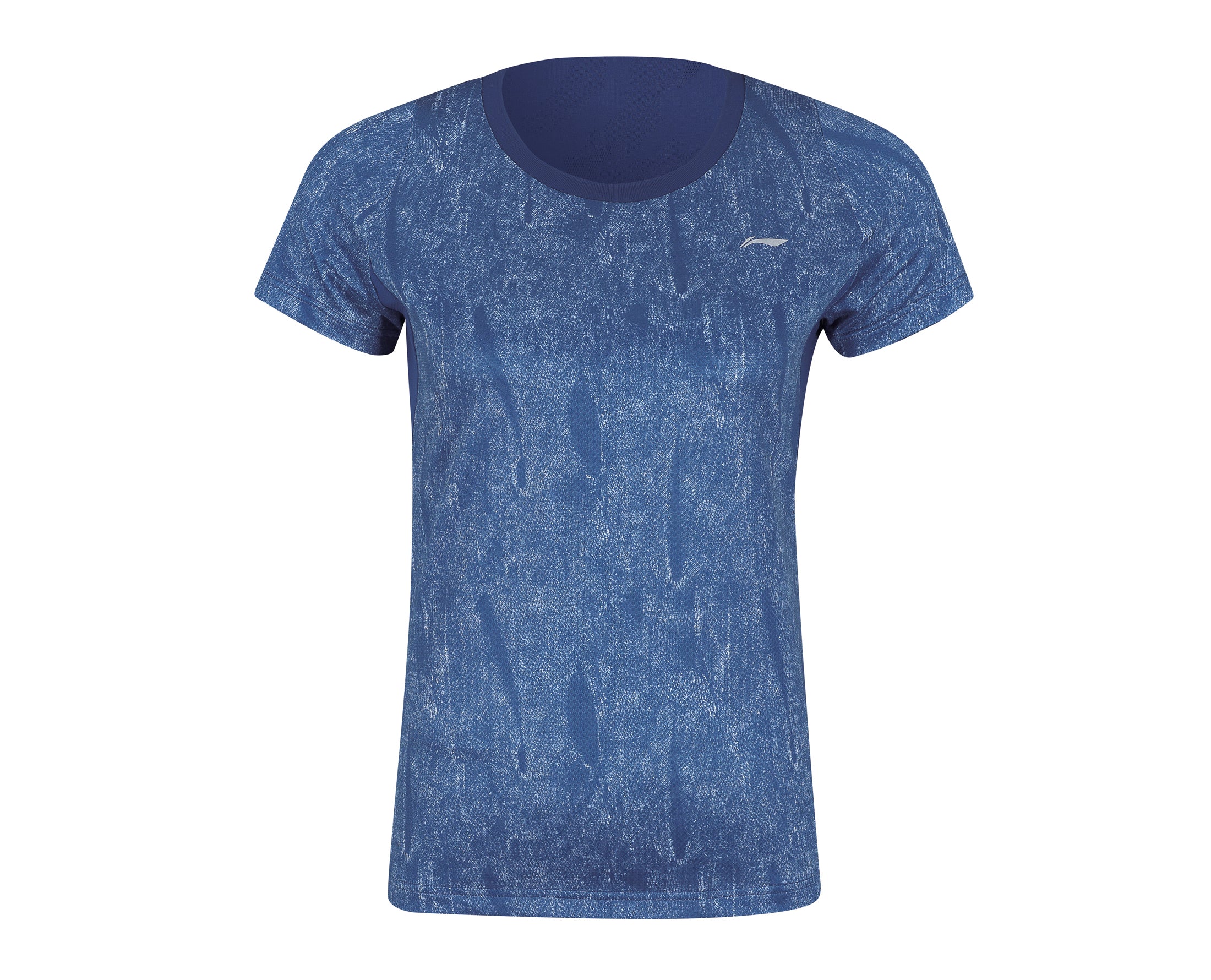 Li Ning Men's Athletic T-Shirt - Breathable Quick-Dry Blue Workout Tee for Running & Gym | AAYP319-2 | Casual Sports Apparel for Active Lifestyles
