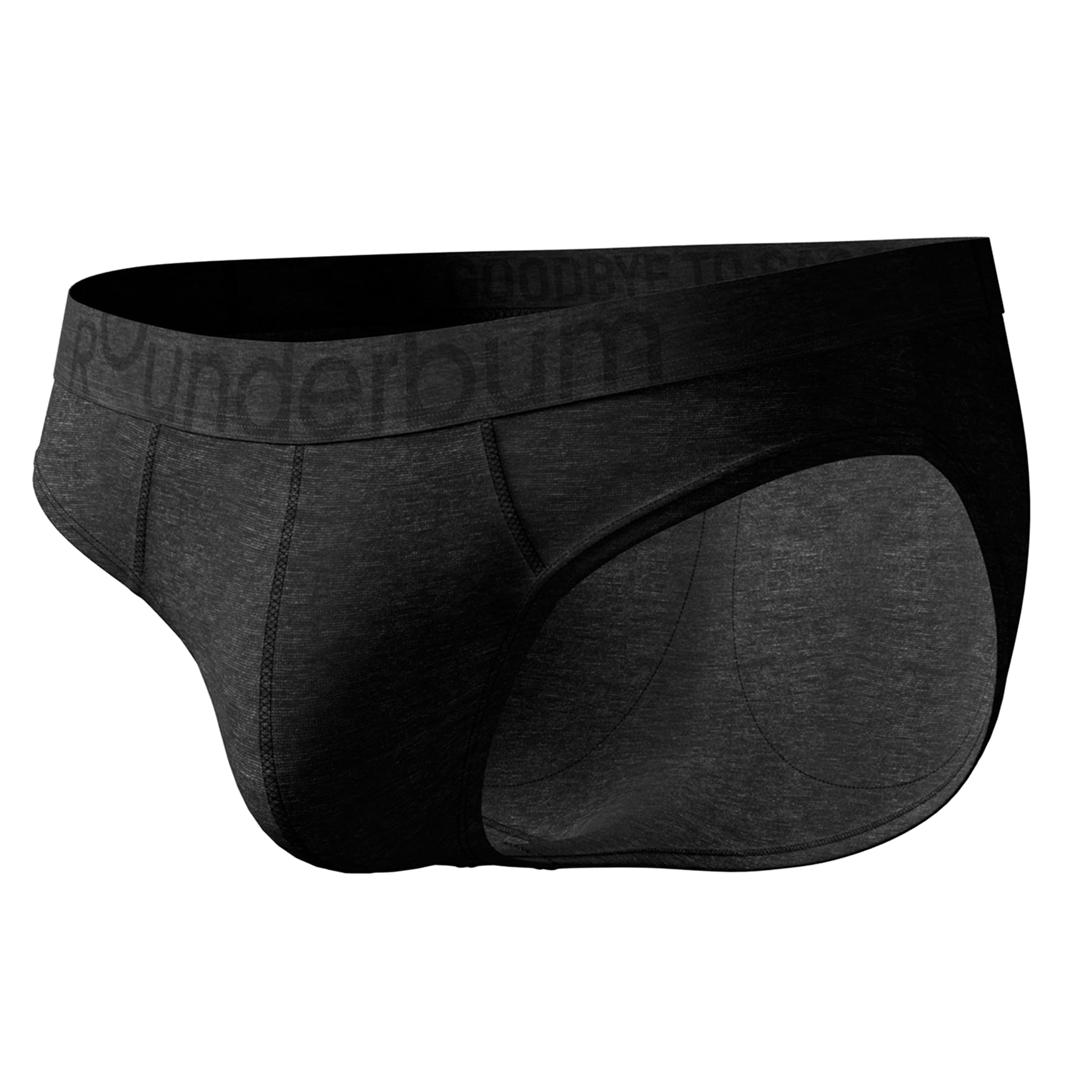 Rounderbum Men's Butt Lifting Boxer Briefs with Padded Enhancement - Comfortable Body Shaper Underwear for Men - Perfect for Gym, Workout & Everyday Wear